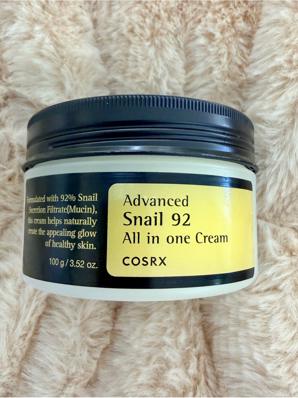 COSRX Advanced Snail 92 All-in-One Cream — Black & Yellow